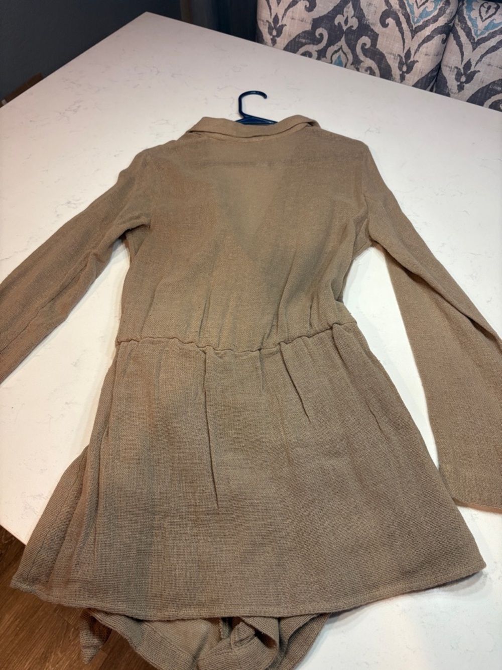 Free People Taupe Wrap Belted Knit Jacket - Picture 2 of 2